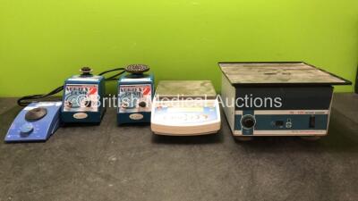 Mixed Lot Including 2 x Scientific Industries Vortex Genie 2 Mixers (1 with Cut Cable-See Photo) 1 x IKA MS2 Minishaker, 1 x Radwag PS 4500/C/2 Precision Scales and 1 x Remi RS-12R Rotary Shaker (Cut Plug-See Photo) *SN 03198346, 2E188918, 2E188917, 40748