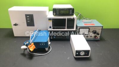 Mixed Lot Including Diascope DS 2010 Monitor (Powers Up), 1 x Ohmeda Biox 3740 Pulse Oximeter,Radiometer TCC3 Unit, Ohmeda Biox 3700e Pulse Oximeter, enflow Controller Model 121, Surgical Diathermy Power Meter and 1 x Mallinckrodt Krypton Generator (Power