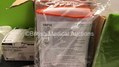 Mixed Lot Including High Back Slings, Active Compression Systems, Urine Drainage Bags, Dental Mirrors and Plastic Jars - 4