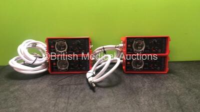 4 x Smiths paraPAC 200D Ventilators with Hoses *S/N 0903204, 1701165, 1503162, S/N*