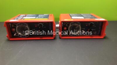 2 x Smiths Medical paraPAC 200D Ventilators (Some Casing Damage and Missing Dials - See Photos) *0192567 - 0601164*