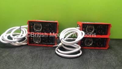 4 x Smiths paraPAC 200D Ventilators with Hoses *S/N 1801188, 1801261, 1407480, N/A