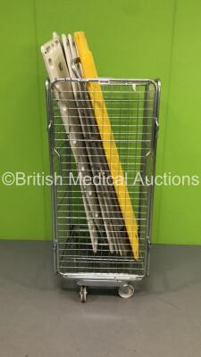 Cage of 6 x Spinal Boards and 1 x Aluminum Scoop Stretcher (Cage Not Included)