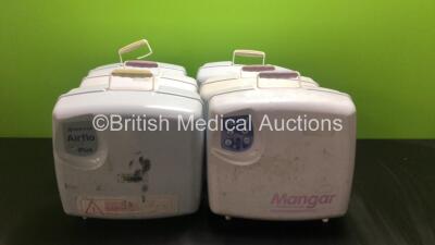 53 x Mangar AirFlo MK2 Compressors (6 x Shown in Photo, 53 x Total in Lot, Some Damaged Casing and Missing Batteries)