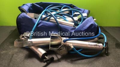 Large Quantity of Evac U Splint Pump / Valves in Carry Bag