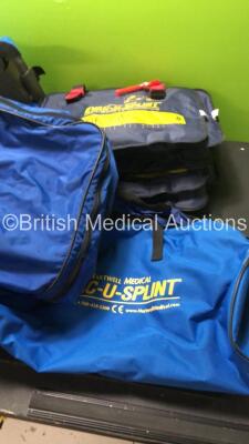 Mixed Lot Including 1 x Hartwell Medical Evac U Splint Mattress, 7 x Evac U Splint Small Mattresses and 1 x Hartwell Medical Evac U Splint Carry Bags - 2