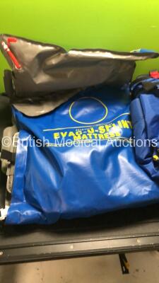 Mixed Lot Including 1 x Hartwell Medical Evac U Splint Mattress, 7 x Evac U Splint Small Mattresses and 1 x Hartwell Medical Evac U Splint Carry Bags - 5