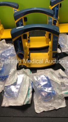 4 x Laerdal LSU Suction Units with 11 x Serres Ref 57151 Lids (All Power Up with Damage-See Photos) - 3