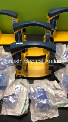 4 x Laerdal LSU Suction Units with 11 x Serres Ref 57151 Lids (All Power Up with Damage-See Photos) - 4