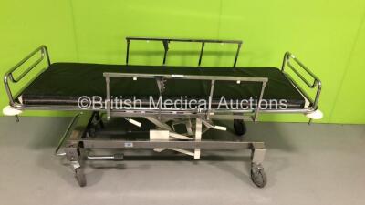 Unknown Make Hydraulic Patient Trolley with Mattress (Hydraulics Tested Working)