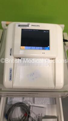 Philips Avalon FM30 Fetal Monitor on Stand with 1 x TOCO Transducer and 1 x US Transducer (Powers Up) - 3