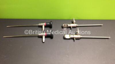 2 x Dyonics HD 30 Degree Arthroscope Endoscopes and 2 x Dyonics Ref 4491 Cannula