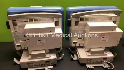 2 x Drager Infinity Delta XL Patient Monitors with HemoMed 1, Aux/Hemo 2, Aux/Hemo 3, NBP and MultiMed Options, 2 x Docking Stations and 2 x Power Supplies *Mfd 2006* (Both Power Up) - 5