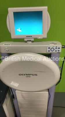 1 x Olympus UPD Scope Guide (Powers Up-Damage to Casing-See Photos) and 1 x Ethicon Endo-Surgery Trolley - 3