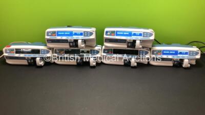 6 x CareFusion Alaris GH Syringe Pumps Including 4 x Guardrails Plus and 1 x Plus (5 x Power Up with 3 x Service Required) *135164022 - 270003063 - 135151513 - 800206277 - 270003071*