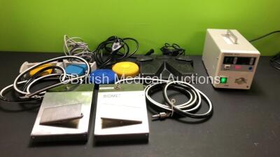 Mixed Lot Including 1 x Olympus HPU-20 Heat Probe Unit and 5 x Footswitches Including 1 x Stryker 5100-8, 1 x Avail Electrosurgical and 1 x Biomet 4232 *7501504 - 5895