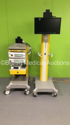 2 x Imotech Medical Stack Trolleys with NEC Monitor,Fujinon XL-4450 Light Source * Mfd 2010 *,Fujinon VP-4450HD Video Processor * Mfd 2010 *,Sony Color Video Printer UP-25MD,Fujinon Keyboard and NDS ZeroWire Wireless System (Powers Up)