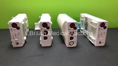 Job Lot of 4 x Philips Modules Including 1 x M3015A C02 Microstream, 1 x M3014A C02 *Mfd 2011* 1 x M3001A *Mfd 2008* 1 x M3015A CO2 Microstream *Mfd 2018* (Casing Damage - See Photo)