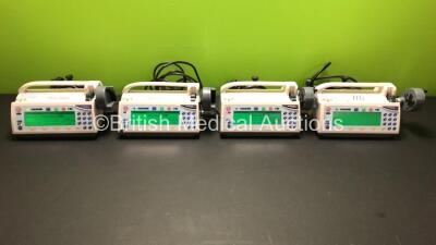 4 x Smiths Medfusion 3500 Syringe Pumps Version V3.0.6 (All Power Up) *M71366 - M71344 - M71355 - M71356*