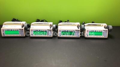 4 x Smiths Medfusion 3500 Syringe Pumps Version V3.0.6 (All Power Up) *M71378 - M71368 - M71373 - M71346*