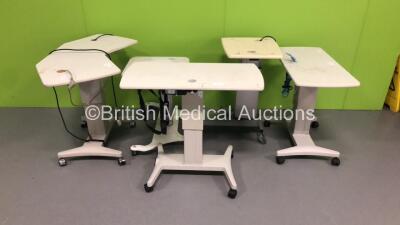 5 x Assorted Topcon/Ophthalmic Motorized Tables * SN 20090027308215 / 3369-001 / 00072298 / L05074395 / 20190027316032 *