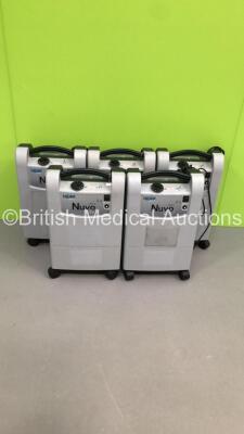 5 x Nidek Medical Nuvo Lite 3 Oxygen Concentrators Mark 5 Model 935 OCSI (Stock Photo Used)