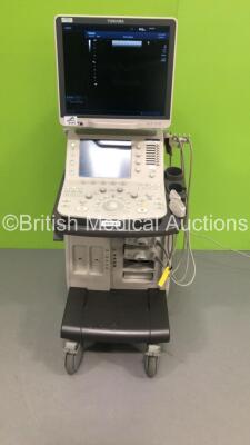 Toshiba Aplio 300 Flat Screen Ultrasound Scanner Model TUS-A300 Software Version AB_V5.10*R103 with 2 x Transducers/Probes (1 x PLT-705BT * Mfd Aug 2016 * and 1 x PVT-375BT * Mfd July 2015 *) and Sony Digital Graphic Printer UP-D898MD (Powers Up-See Pho