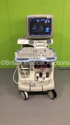 GE Vivid 7 Dimension Ultrasound Scanner *S/N 6437V7* **Mfd 2006** Application Software Version 7.0.4 System Software Version 2.1.2 with 1 x Transducer / Probe (M3S Ref 2378099 *Mfd 09/2006** and Sony UP-D895MD Video Graphic Printer (Powers Up - Missing Di