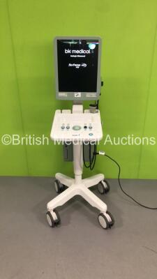 BK Medical Flex Focus 400 EXP Ultrasound Scanner Type 1202 with 1 x Transducer/Probe (Type 8870) (Powers Up-Missing Dial-See Photos - Screen Damaged ) * SN 5005656 * *IR281* *H*