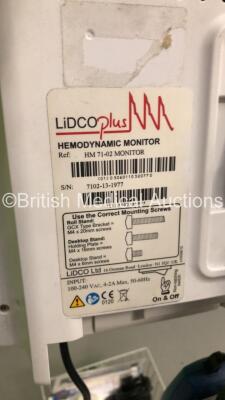 LiDCO Plus Hemodynamic Monitor on Stand with Sensor Interface and Flow Regulator (Hard Drive Removed) - 5