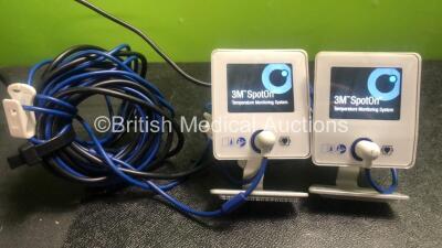 2 x 3M Ref 37007 Spot On Temperature Monitoring Systems with 2 x AC Power Supplies (Both Power Up) *SN 06372, 06436*