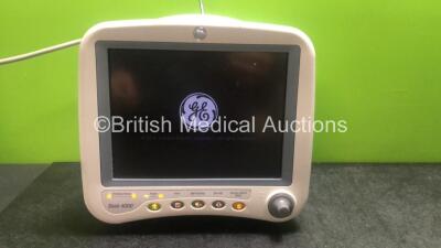 GE Dash 4000 Patient Monitor Including ECG, CO2, NBP, BP1/3, BP2/4, SpO2, Temp/CO and Printer Options (Powers Up)