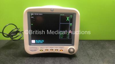 GE Dash 4000 Patient Monitor Including ECG, CO2, NBP, BP1/3, BP2/4, SpO2 and Temp/CO Options (Powers Up)