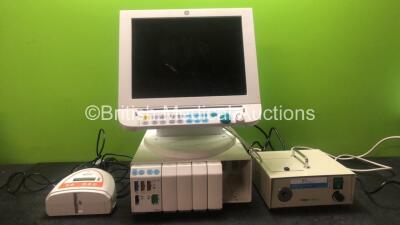 Mixed Lot Including 1 x Smith & Nephew Renasys GO Negative Pressure Wound Therapy Unit with 1 x AC Power Supply (Powers Up) 1 x GE Type FCU8-12 Module Rack with 1 x GE E-PRESTN Module Including ECG, NIBP, SpO2, T1,T2, P1 and P2 Options and 4 x GE Type M10