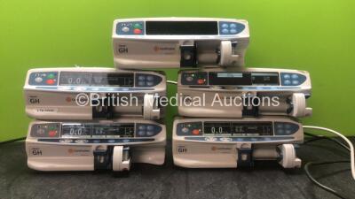 5 x Carefusion Alaris GH Syringe Pumps (4 Power Up, 1 No Power)