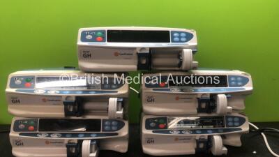 5 x Carefusion Alaris GH Syringe Pumps (All Power Up, 1 with Blank Screen-See Photo)