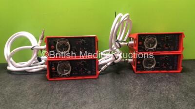 4 x Smiths paraPAC 200D Ventilators with Hoses *S/N 1003200, 0903297, 0903267*