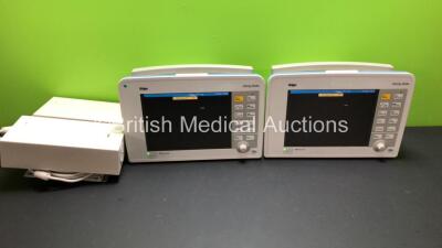 2 x Drager Infinity Delta Patient Monitors with HemoMed 1, Aux - Hemo 3, MultiMed and SpO2 Options and 2 x Power Supplies *Mfd 2008* (Both Power Up with 1 x Missing Side Panel - See Photo) *6000493675 - 6000465581*