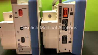 2 x Drager Infinity Delta Patient Monitors with HemoMed 1, Aux - Hemo 3, MultiMed and SpO2 Options and 2 x Power Supplies *Mfd 2008* (Both Power Up with 1 x Missing Side Panel - See Photo) *6000493675 - 6000465581* - 4