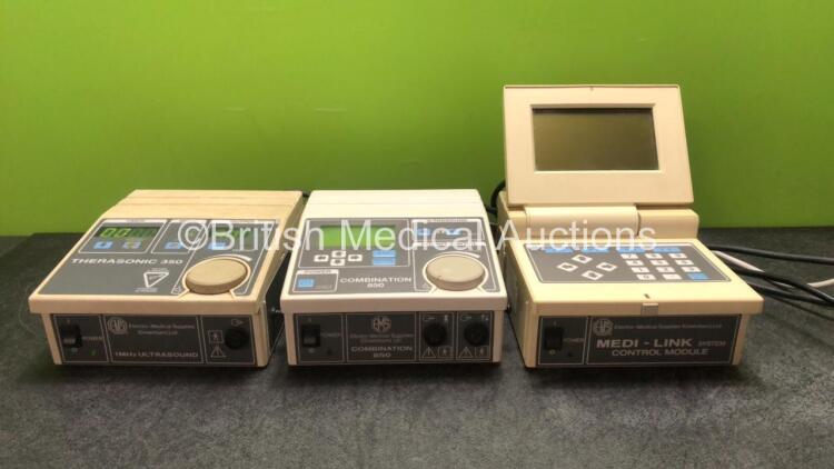 Job Lot Including 1 x EMS Therasonic 350 Ultrasound Unit, 1 x EMS Combination 850 Unit and 1 x EMS Medilink Control Module (All Power Up)