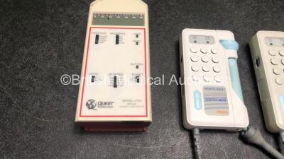 Mixed Lot Including 1 x Quest Model 2700 Impulse Sound Level Meter, 2 x Huntleigh Sonicaid D920 Doppler Units (1 Powers Up, 1 No Power with Damaged Cable-See Photo) 1 x Emma Ref 605100 Capnometer in Case (Untested due to Missing Batteries) - 2