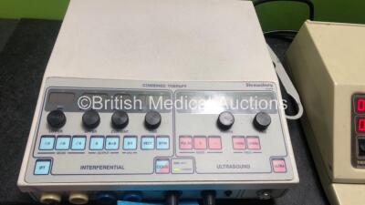 Mixed Lot Including 1 x Shrewsbury Medical Combined Therapy Unit with Connection Leads and Probes (Powers Up) 1 x EMS Therasonic 1032 Ultrasound Unit (Powers Up with Damage-See Photo) 2 x Sato Model 8601 USB Units - 2