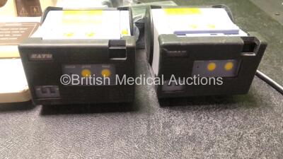 Mixed Lot Including 1 x Shrewsbury Medical Combined Therapy Unit with Connection Leads and Probes (Powers Up) 1 x EMS Therasonic 1032 Ultrasound Unit (Powers Up with Damage-See Photo) 2 x Sato Model 8601 USB Units - 5