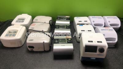 Mixed Lot Including 2 x DeVilbiss Sleep Cubes, 3 x Apex Mini Plus Nebulizers, 3 x ResMed S9 Escape EPR CPAP Units, 3 x DeVilbiss Blue Auto Plus CPAP Machines with 1 x Humidifier Unit and 3 x DeVilbiss Air Force One Nebulizers