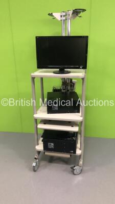 Stack Trolley with 2 x Xltec Brain Monitors (HDD's Removed)