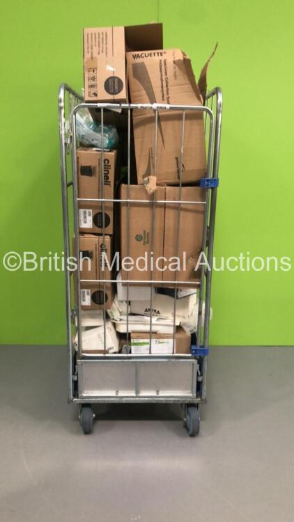 Cage of Mixed Consumables Including Clinell Shampoo Caps, Safety Tube Holders and Vygon Male to Male LL Luer-Lok (Cage Not Included - Out of Date)