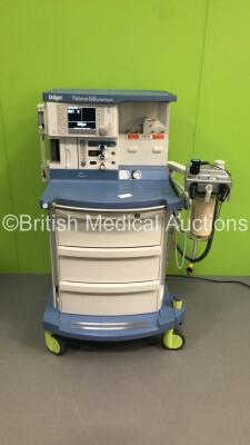 Drager Fabius GS Premium Anaesthesia Machine Software Version 3.34a - Total Run Hours 2236 - Total Vent Hours 388 with Bellows, Absorber and Hoses (Powers Up)