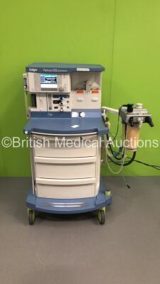 Drager Fabius GS Premium Anaesthesia Machine Software Version 3.34a - Total Run Hours 1896 - Total Vent Hours 183 with Bellows, Absorber and Hoses (Powers Up)