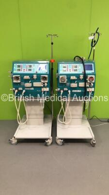 2 x Gambro AK 200 Ultra S Dialysis Machines Version 10.00 with Hoses (Both Power Up-Missing Plastic Caps-See Photos) * SN 17503 / 17499 *