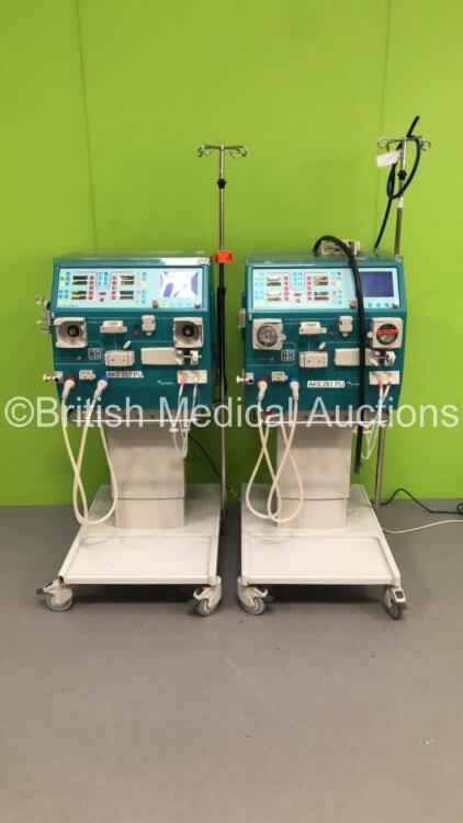 2 x Gambro AK 200 Ultra S Dialysis Machines Version 10.00 with Hoses (Both Power Up-Missing Plastic Caps-See Photos) * SN 17503 / 17499 *